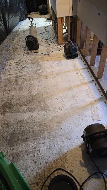 Water damage restoration work in Big Lake, MN